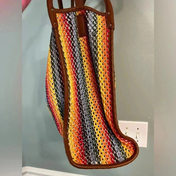 NWT Rag and Bone Summer Multi Passenger Tote with dust bag rainbow - Picture 4 of 14